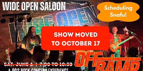 Off Ramp at Wide Open Saloon - October 17, 2026