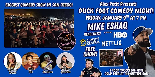 January Duck Foot Comedy Night - Friday, Jan 9th @ 7pm FREE SHOW!