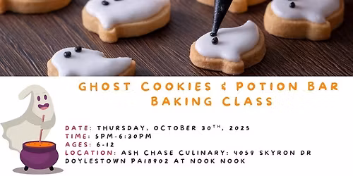Kids Ghostly Cookies & Potion Bar Baking Class