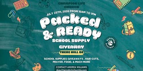 Packed & Ready School Supply Giveaway