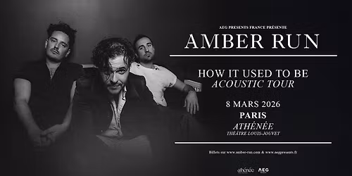 Amber Run \u2022 Ath\u00e9n\u00e9e, Paris \u2022 8 mars 2026