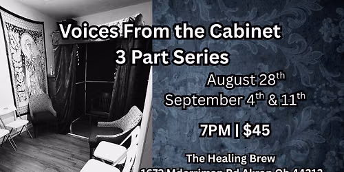 \ud83d\udd6f\ufe0f Voices from the Cabinet \ud83d\udd6f\ufe0f A Three-Part Physical Mediumship & S\u00e9ance Series