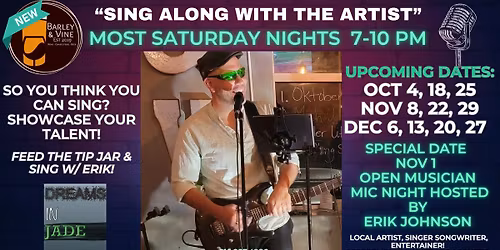 SING WITH THE ARTIST ERIK JOHNSON OF DREAMS IN JADE