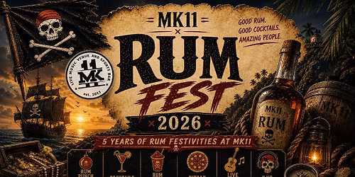 Rum Fest 2026 - Rums | Live Music | Cocktails | Rum Slushies | Punch | Pizzas