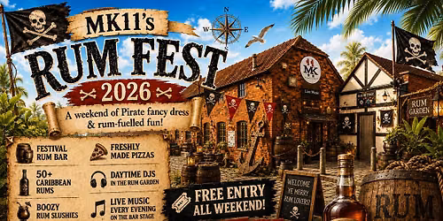 Rum Fest 2026 - Rums | Live Music | Cocktails | Rum Slushies | Punch | Pizzas