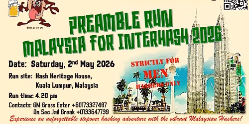 Preamble Run Kuala Lumpur Malaysia to Interhash 2026