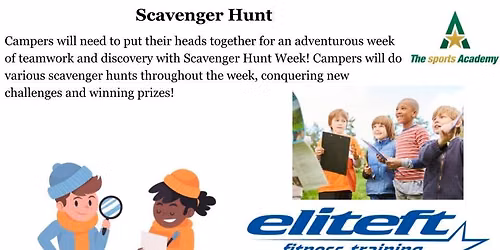 School's Out FUN Camp- Scavenger Hunt Week
