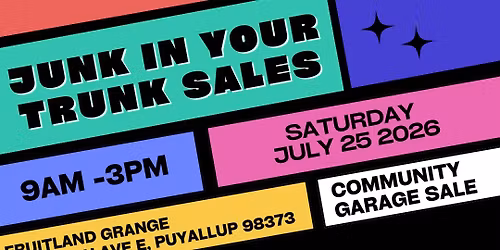 JUNK IN YOUR TRUNK COMMUNITY GARAGE SALE