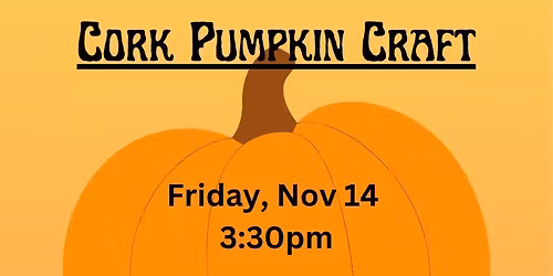 Cork Pumpkin Craft