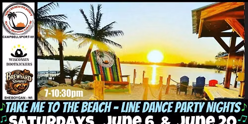 Take Me to the Beach Line Dancing with Lessons at the Tiki Beach Bar & Resort Saturday June 20