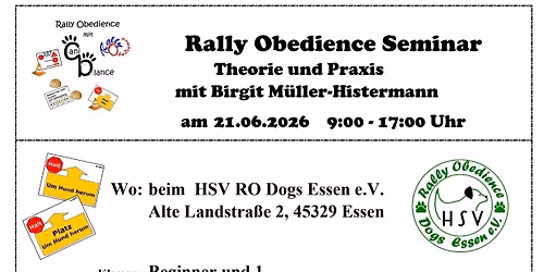 Rally Obedience Seminar Klassen Beginner und 1