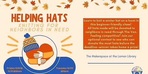 Helping Hats: Knitting For Neighbors In Need (Registration Required)