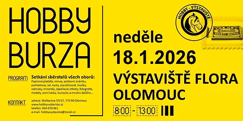 HOBBY BURZA -Setk\u00e1n\u00ed v\u0161ech sb\u011bratel\u016f OLOMOUC