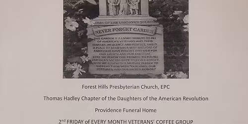 Dedication Ceremony for The Tomb of the Unknown Soldier Never Forget Garden