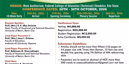 COEASU FCE(T) EKIADOLOR MAIDEN CONFERENCE 2026