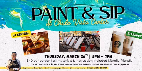 Paint & Sip at Chula Vista Center