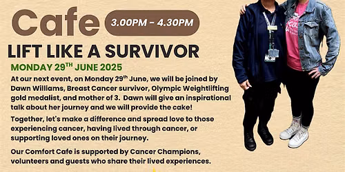 Comfort cafe-Free to attend event