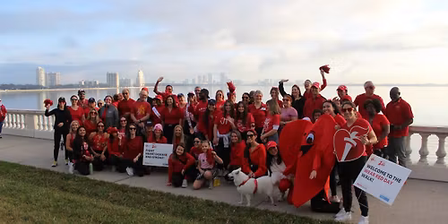 Wear Red Day Walk on Bayshore Blvd - Tampa Bay