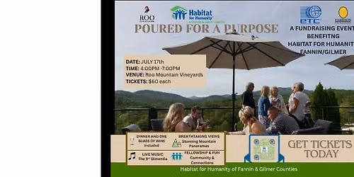 Poured for a Purpose 2026: Habitat at ROO Mountain Vineyards Fundraiser