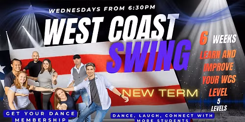 WEDNESDAYS - WEST COAST SWING FROM 6:30PM - JRDA