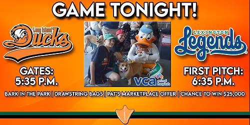 Parking Lexington Legends at Long Island Ducks
