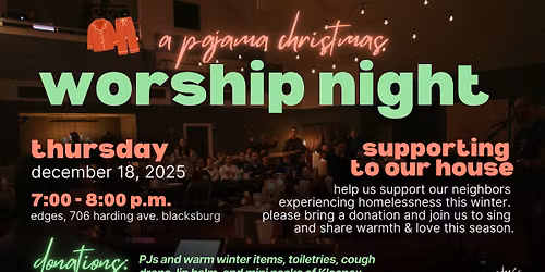 a pajama christmas worship night