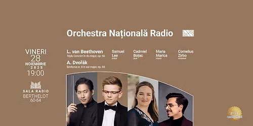 Triplul concert de Beethoven \u0219i Simfonia 8 de Dvo\u0159\u00e1k, la Sala Radio
