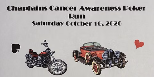 Chaplain's Bike Run for Cancer Awareness - save the date!!