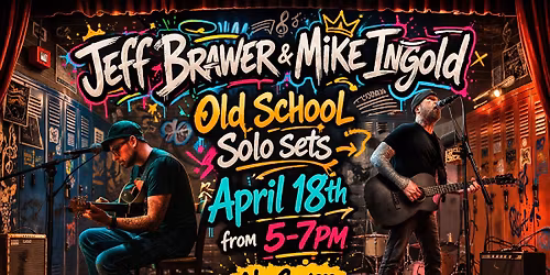 Happy Hour in the Biergarten with Mike Ingold and Jeff Brawer. Biergarten