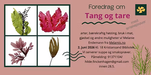 Foredrag om tang og tare
