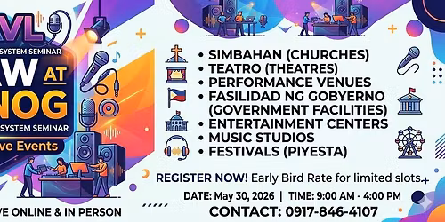 In Person: Ilaw at Tunog, a Lights and Sound Seminar for Live Events