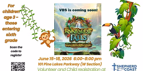Rainforest Falls VBS at Shepherd of the Coast