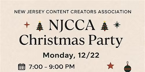 NJCCA New Jersey Content Creators Association Christmas Party