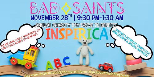 BAD\u27e1SAINTS's Annual Black Friday Toy Drive @ Main Street Tavern
