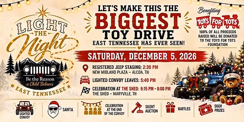 Light the Night Jeep Convoy And Toy Event