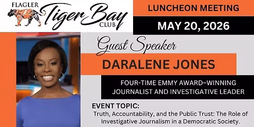 Flagler Tiger Bay Club May 2026 Meeting with Daralene Jones