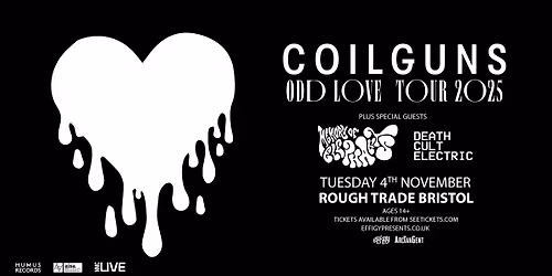 Coilguns plus Memory of Elephants and Death Cult Electric at Rough Trade, Bristol