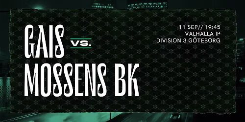 Div 3 Dam: GAIS - Mossens BK