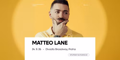 Matteo Lane: We Gotta Catch Up!  \u2022 Prague