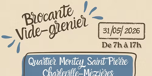 Brocante quartier Montcy Saint Pierre 