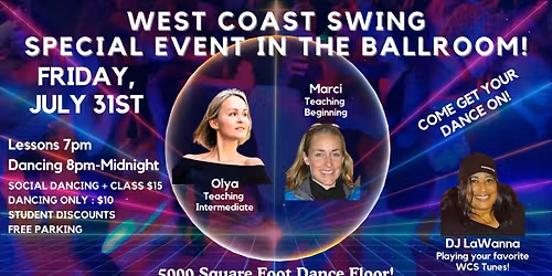 West Coast Swing - Special Event in the Main Ballroom!