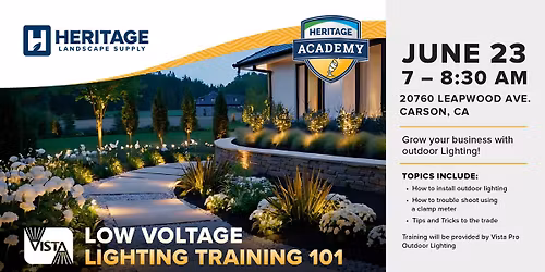 Low Voltage Lighting Training 101