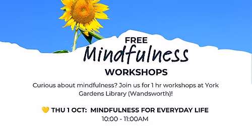 Stress Relief and Self-Compassion Workshop | Wandsworth (FREE)