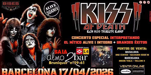 KISS OF DEATH CONCIERTO EXCLUSIVO "ALIVE!" \u00cdNTEGRO + GRANDES \u00c9XITOS DE KISS - BARCELONA