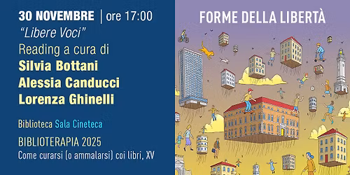 \u201cLibere Voci\u201d reading di Silvia Bottani, Lorenza Ghinelli e Alessia Canducci