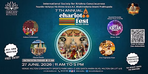 Chariot Fest \u2013 ISKCON Milton\u2019s 7th Annual Ratha Yatra 2026