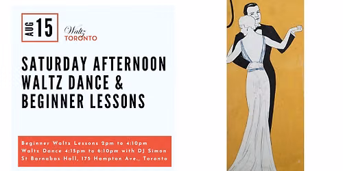 Saturday Afternoon Waltz - Dance Party & Beginner Lessons!