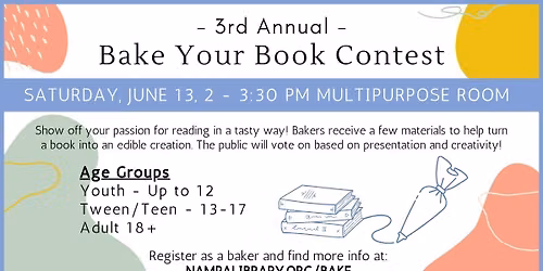 3rd Annual Bake Your Book Contest!