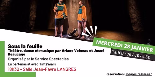 Sous la feuille - Ariane Voineau et Josu\u00e9 Beaucage