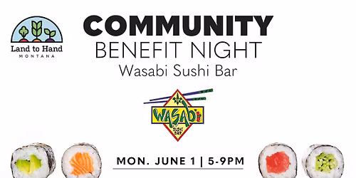 Community Benefit Night at Wasabi